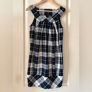 🖤🤍 Vintage Checkered Black & White Plaid Sleeveless Dress